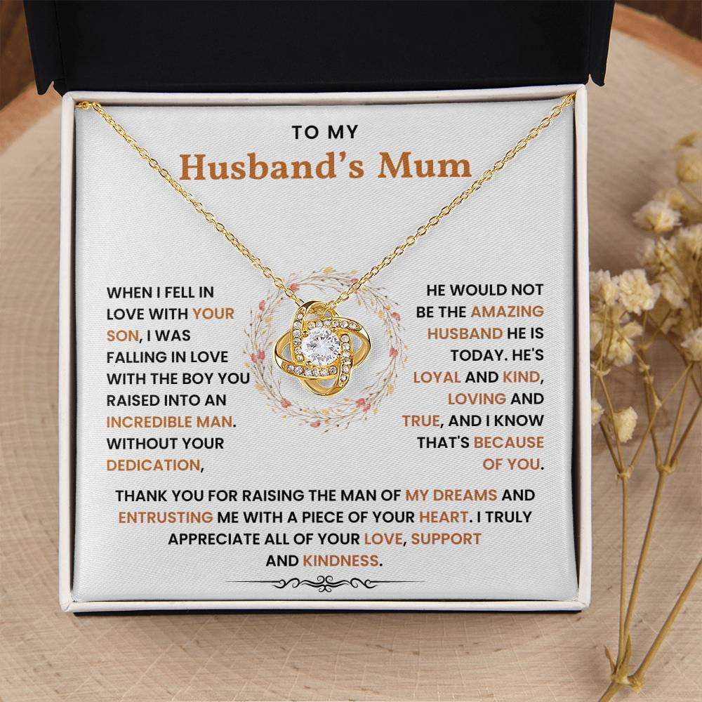 To My Husband's Mom - Thank You for Raising The Man of My Dreams - Necklace - luxoz