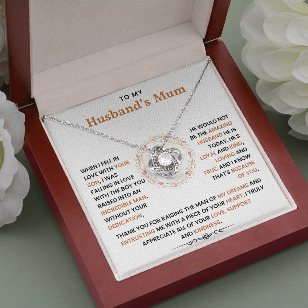 To My Husband's Mom - Thank You for Raising The Man of My Dreams - Necklace - luxoz