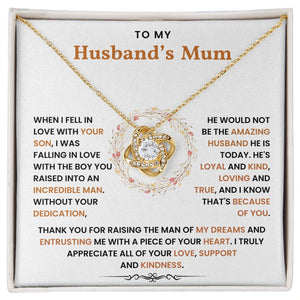 To My Husband's Mom - Thank You for Raising The Man of My Dreams - Necklace - luxoz