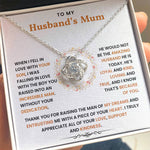 To My Husband's Mom - Thank You for Raising The Man of My Dreams - Necklace - luxoz