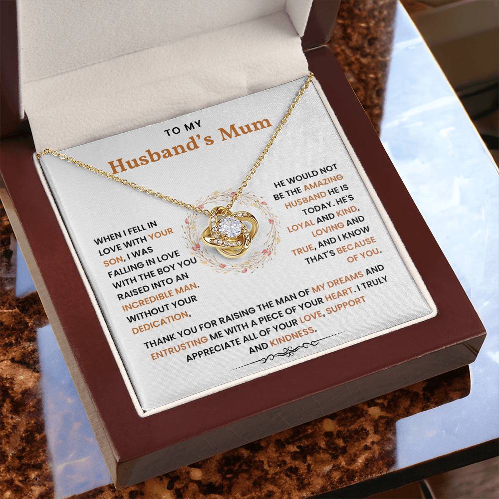 To My Husband's Mom - Thank You for Raising The Man of My Dreams - Necklace - luxoz