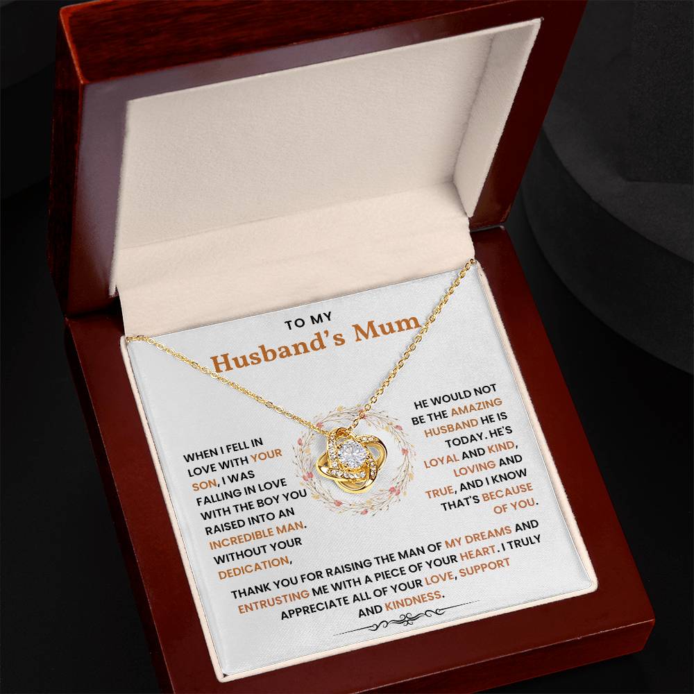 To My Husband's Mom - Thank You for Raising The Man of My Dreams - Necklace - luxoz