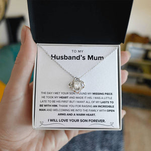 To My Husband's Mum- Loveknot Necklace-I Found My Missing Piece - luxoz