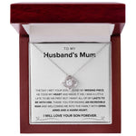 To My Husband's Mum- Loveknot Necklace-I Found My Missing Piece - luxoz