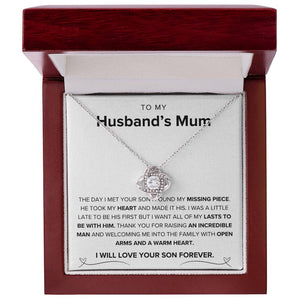 To My Husband's Mum- Loveknot Necklace-I Found My Missing Piece - luxoz