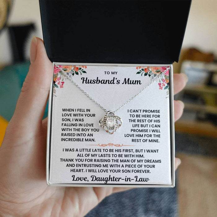 To My Husband's Mum-Loveknot Necklace-When I Fell In Love With Your Son