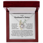 To My Husband's Sister - Loveknot Necklace - You Are My Sister By Heart - luxoz