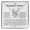 To My Husband's Sister - Loveknot Necklace - You Are My Sister By Heart - luxoz