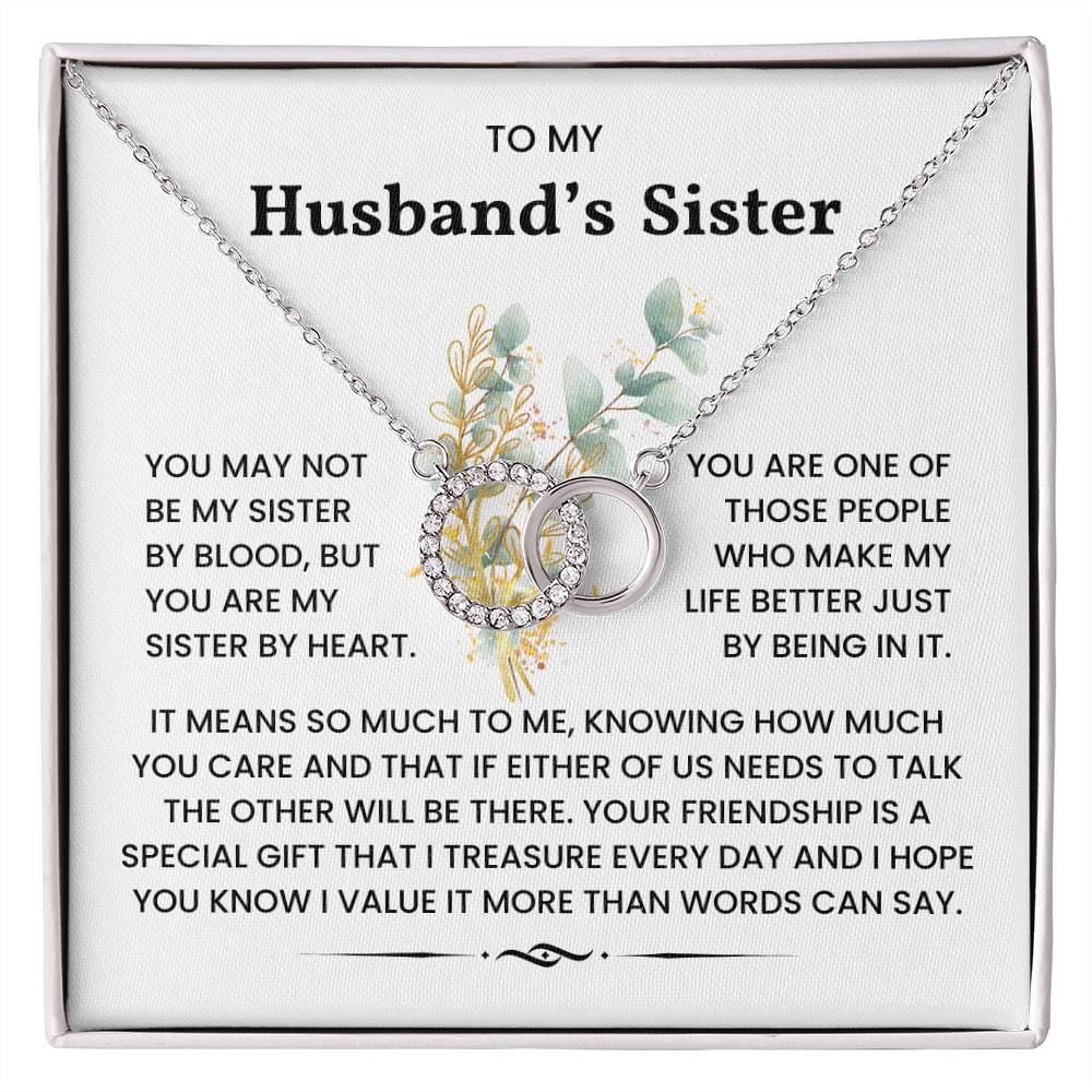 To My Husband's Sister - Perfect Pair Necklace - Your Friendship Is A Special Gift - luxoz