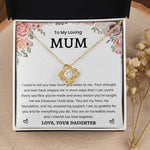 To My Loving Mum-Loveknot Necklace-You Are My Hero - luxoz