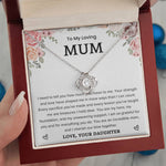 To My Loving Mum-Loveknot Necklace-You Are My Hero - luxoz