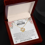 To My Loving Mum-Loveknot Necklace-You Are My Hero - luxoz