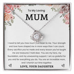 To My Loving Mum-Loveknot Necklace-You Are My Hero - luxoz