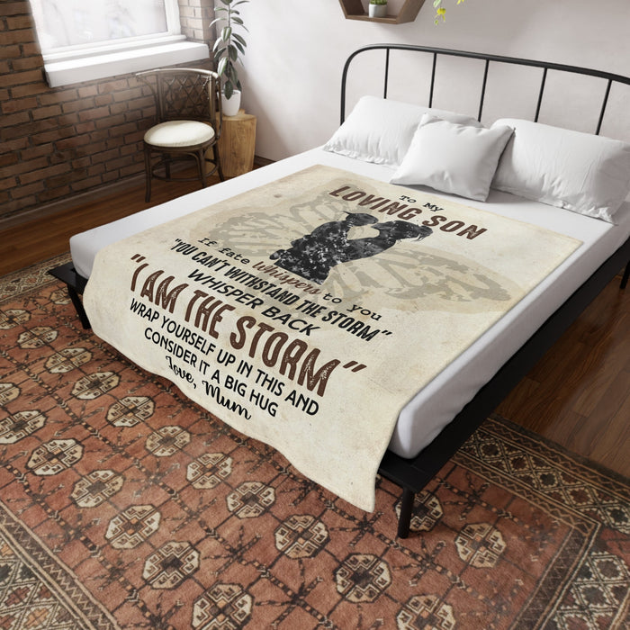 To My Loving Son - Plush Fleece Blanket from Mum - I Am The Storm
