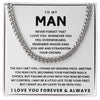 To My Man - Cuban Link Chain - Never Forget That - luxoz