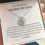 To My Mother-In-Law-Loveknot Necklace-Thank You For Everything - luxoz