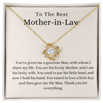 To My Mother-In-Law-Loveknot Necklace-Thank You For Everything - luxoz