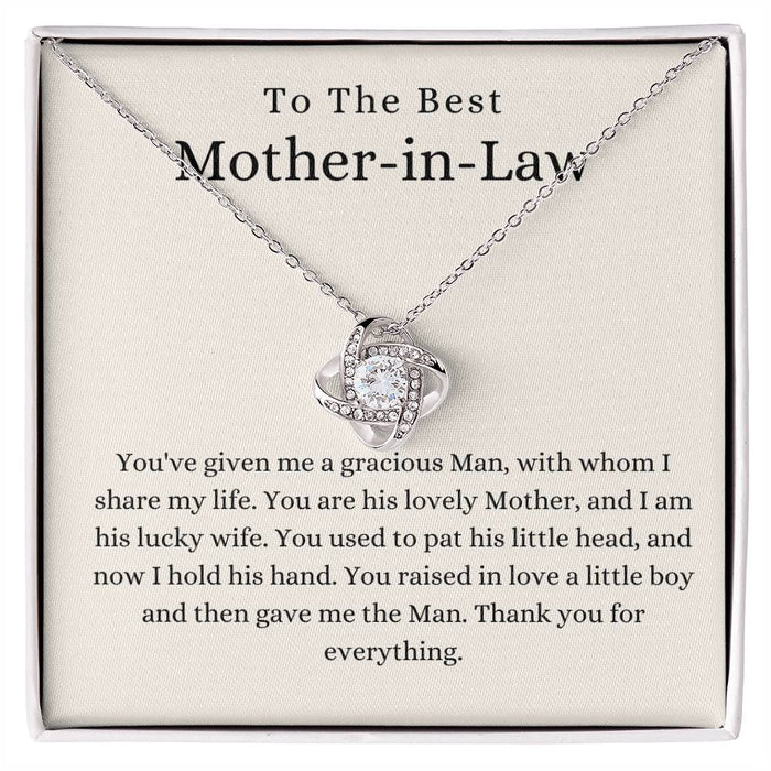 To My Mother-In-Law-Loveknot Necklace-Thank You For Everything