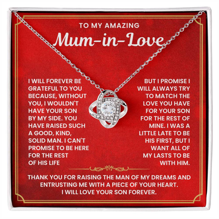 To My Mum in Love - Thank You For Raising The Man of My Dreams - Necklace