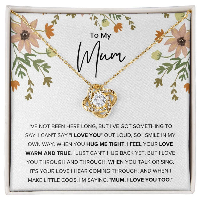 To My Mum- Loveknot Necklace- When You Hug Me Tight