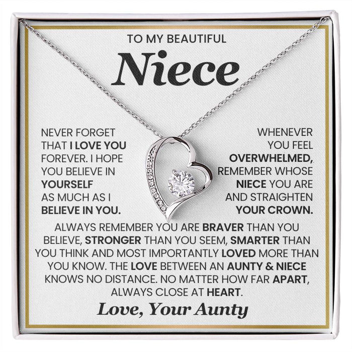 To My Niece - Forever Love Necklace - You Are Loved More Than You Know