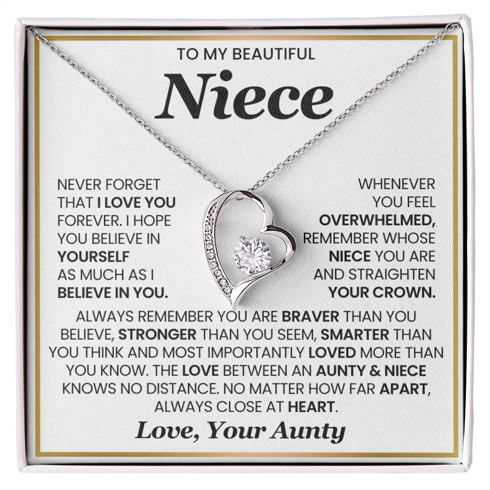 To My Niece - Forever Love Necklace - You Are Loved More Than You Know - luxoz