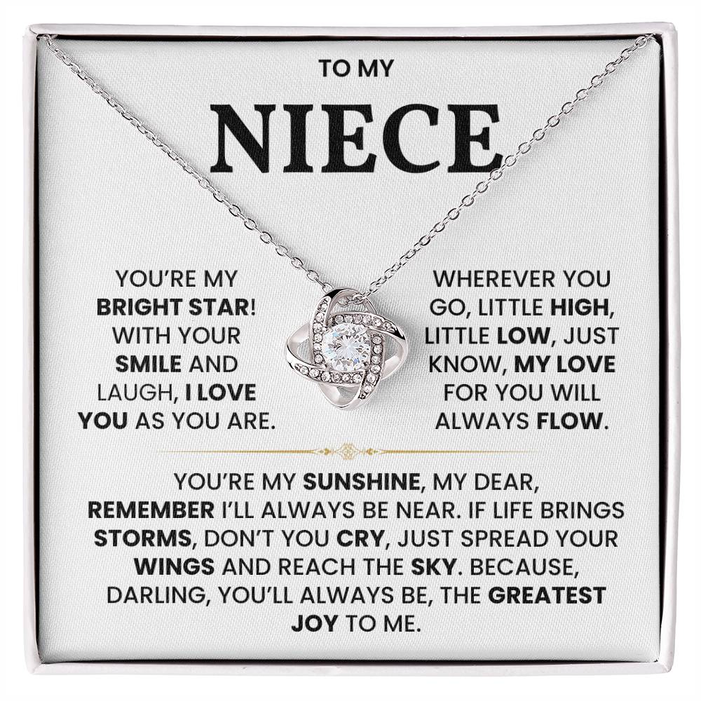 To My Niece - My Love For You Will Always Flow - Necklace - luxoz