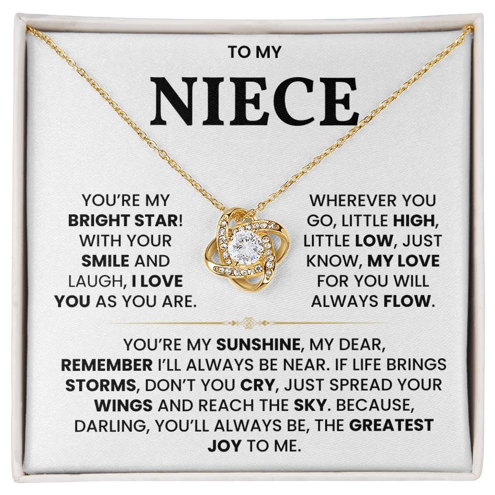 To My Niece - My Love For You Will Always Flow - Necklace - luxoz