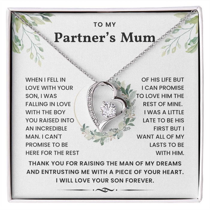 To My Partner's Mum - Thank You For Raising The Man of My Dreams - Necklace