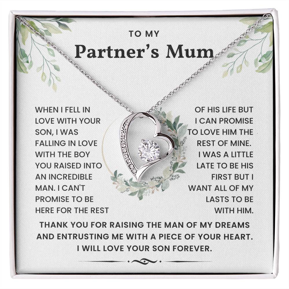 To My Partner's Mum - Thank You For Raising The Man of My Dreams - Necklace - luxoz