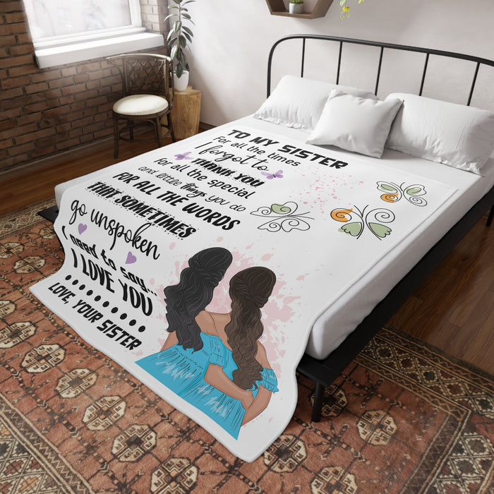 To My Sister - Plush Fleece Blanket - Thank You For All The Little Special Things