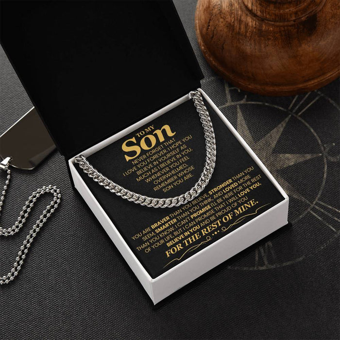 To My Son-Cuban Link Chain- You Are Braver Than
