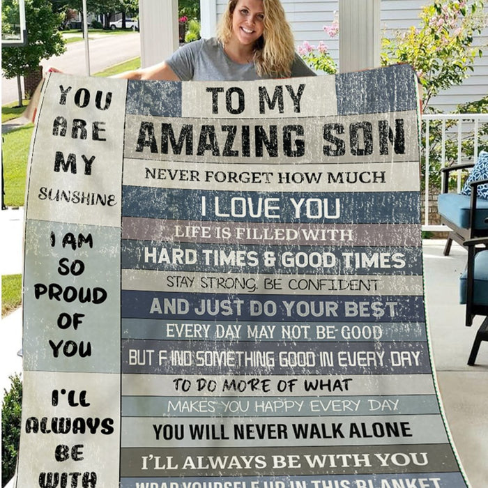To My Son - Plush Fleece Blanket from Mum - I Will Always Be With You