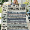 To My Son - Plush Fleece Blanket from Mum - I Will Always Be With You - luxoz