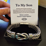 To My Son - Stainless Steel Bracelet - Engraving Love You Forever - luxoz