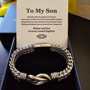 To My Son - Stainless Steel Bracelet - Engraving Love You Forever - luxoz