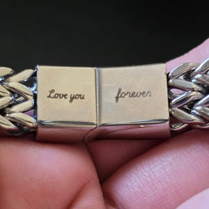 To My Son - Stainless Steel Bracelet - Engraving Love You Forever - luxoz