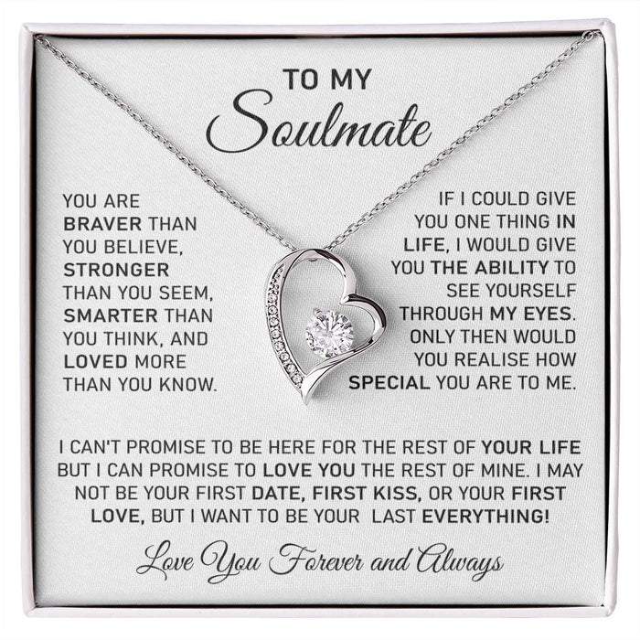 To My Soulmate-Forever Love Necklace-You Are Braver