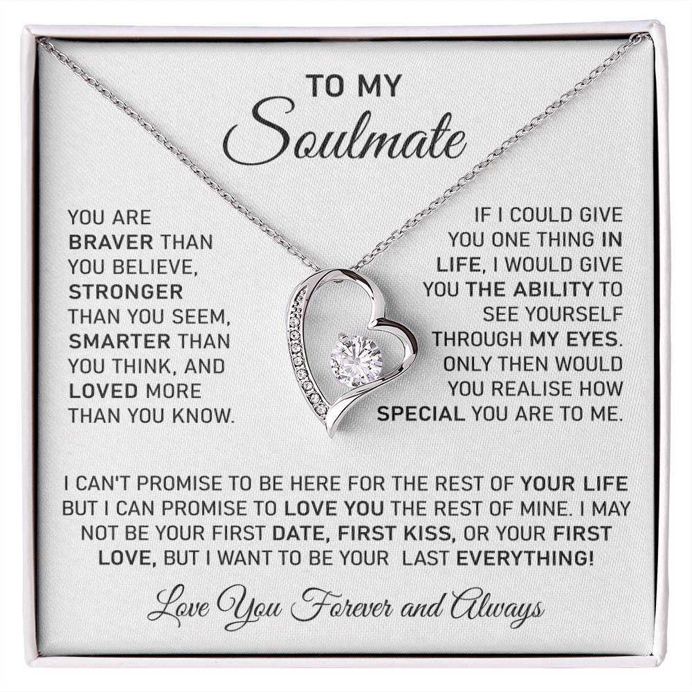 To My Soulmate - Forever Love Necklace - You Are Braver - luxoz