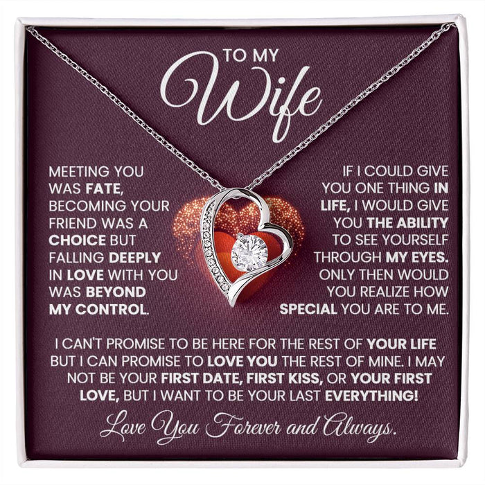 To My Soulmate - I Want To Be Your Last Everything - Forever Love Necklace