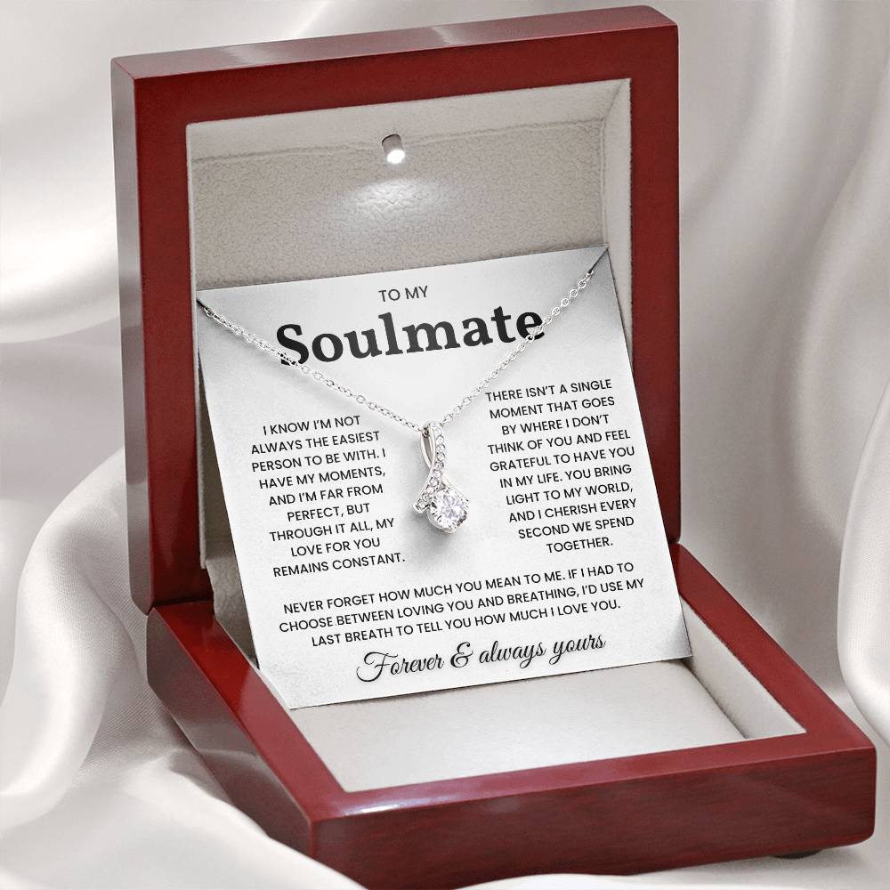 To My Soulmate - I'd Use My Last Breath To Tell You How Much I Love You - Necklace - luxoz