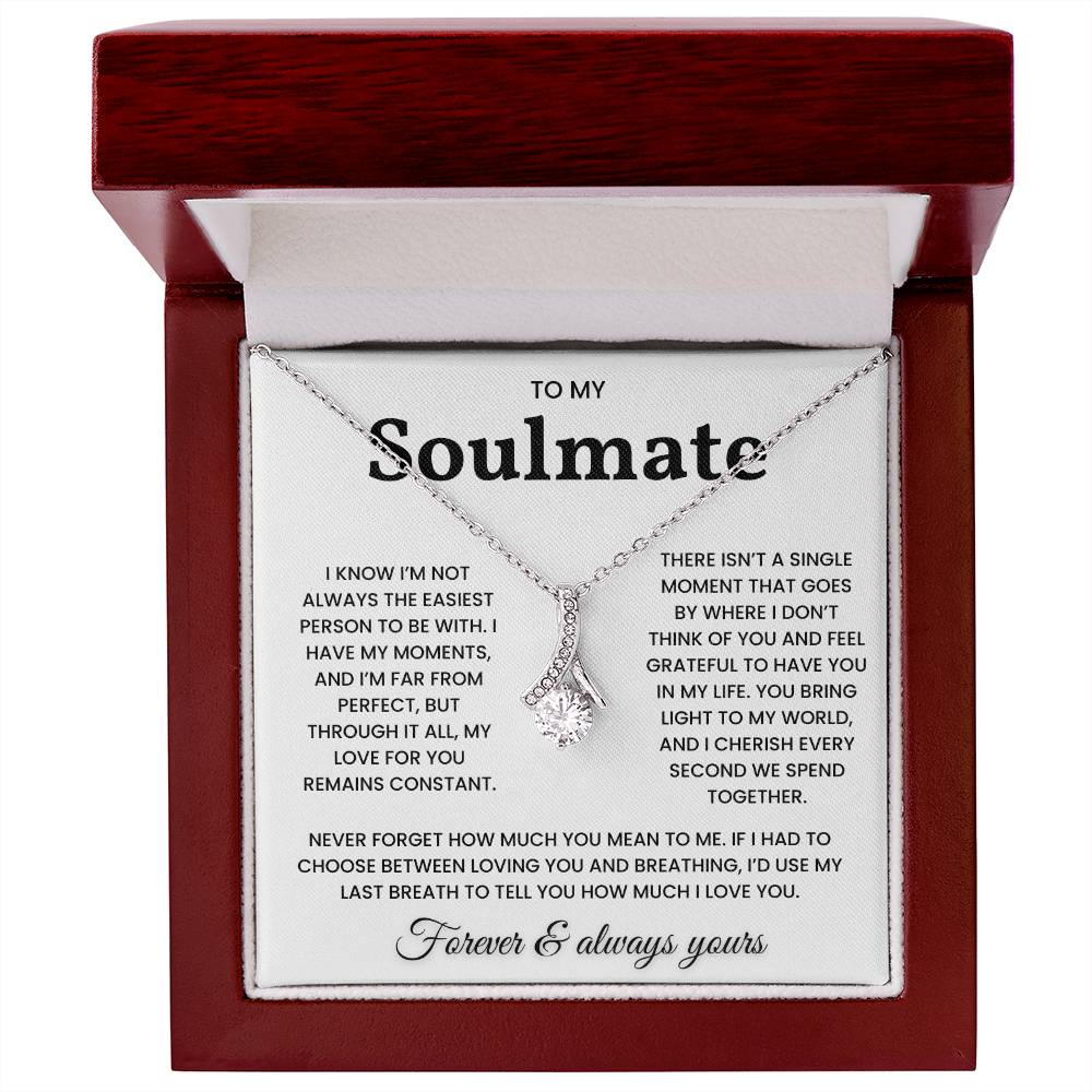 To My Soulmate - I'd Use My Last Breath To Tell You How Much I Love You - Necklace - luxoz