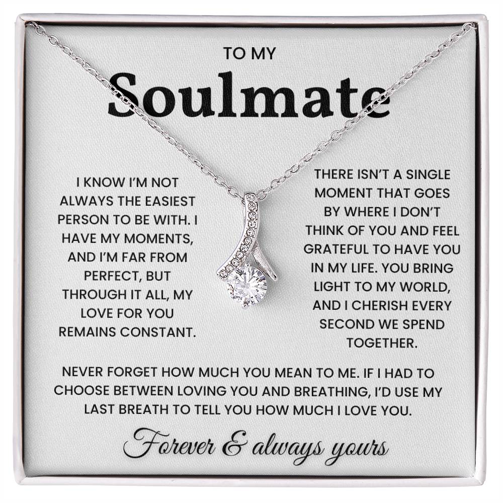 To My Soulmate - I'd Use My Last Breath To Tell You How Much I Love You - Necklace - luxoz