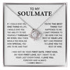 To My Soulmate - Loveknot Necklace - I May Not Be Your - luxoz