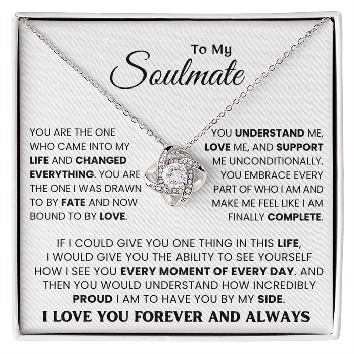 To My Soulmate Necklace - I Love You Forever and Always