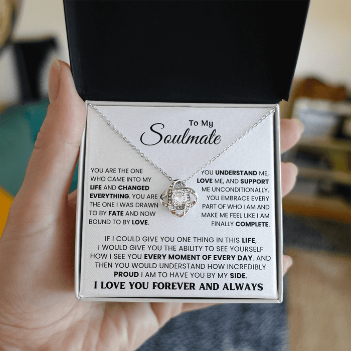 To My Soulmate Necklace - I Love You Forever and Always