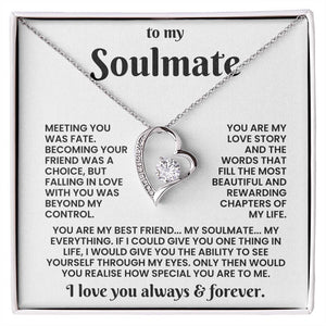 To My Soulmate - The Day I Met You, My Life Changed - Forever Love Necklace - luxoz