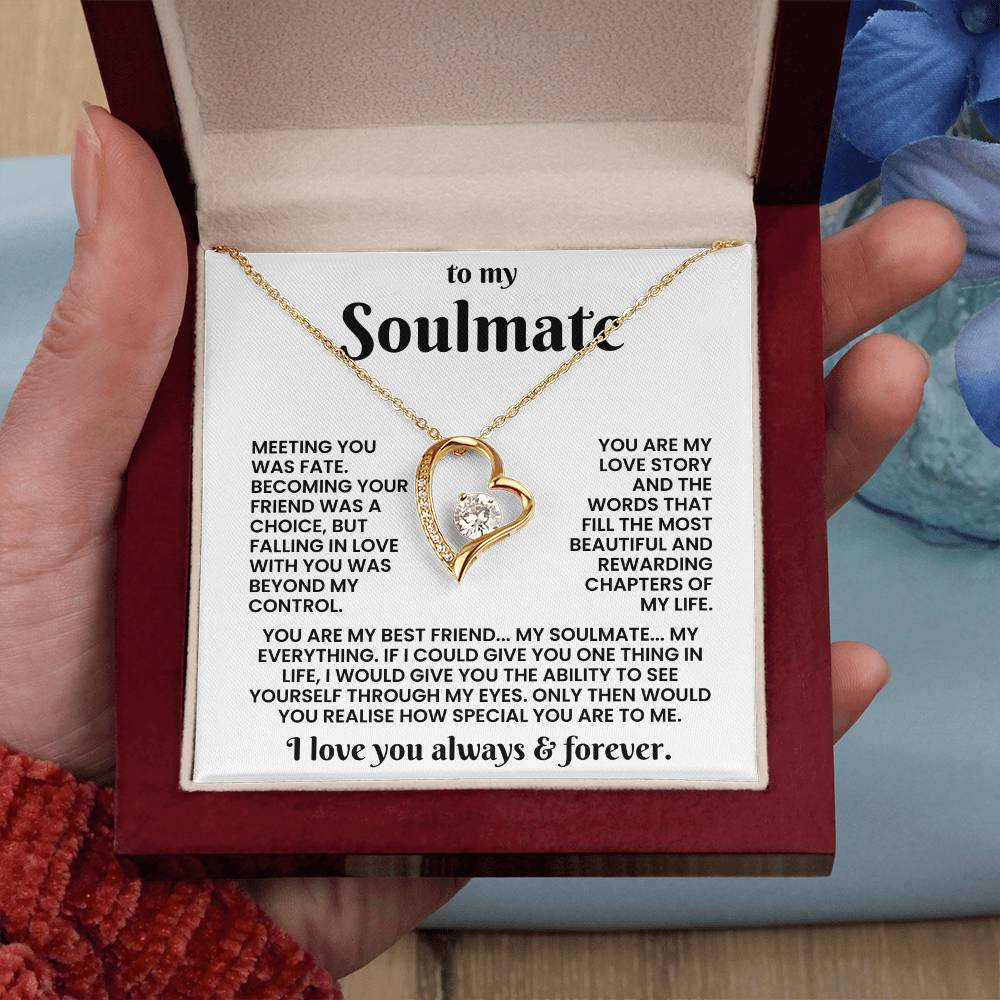 To My Soulmate - The Day I Met You, My Life Changed - Forever Love Necklace - luxoz