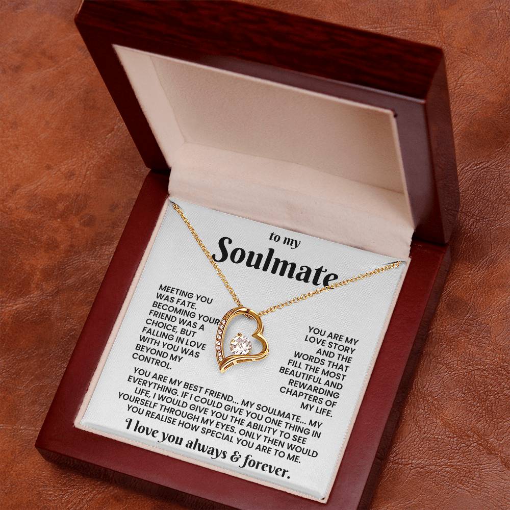 To My Soulmate - The Day I Met You, My Life Changed - Forever Love Necklace - luxoz