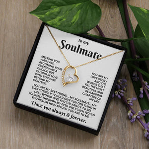 To My Soulmate - The Day I Met You, My Life Changed - Forever Love Necklace - luxoz